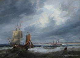 Shipping off Seaham by John Wilson Carmichael