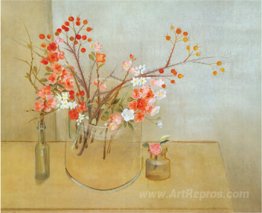 Winter Bouquet (flowering quince, rosehaws, narcissus, winter ro