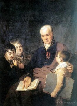 Portrait of K. I. Golovachevsky and the Younger Pupils of the Ac