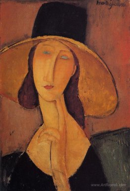 Portrait of Jeanne Hebuterne in a large hat