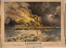 Awful conflagration of the steam boat Lexington in Long Island S