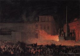 Political Demonstration in Rome in 1846