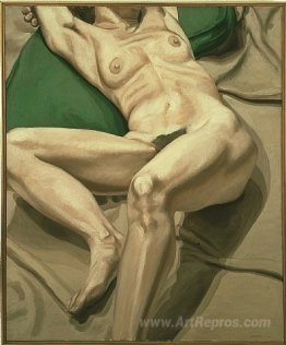 Nude on Green Cushion