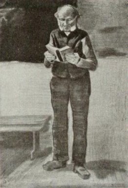 Man, Standing, Reading a Book