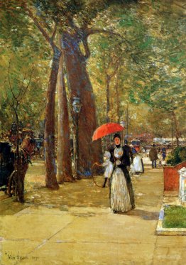 Hassam Childe Fifth avenue at Washington square Sun