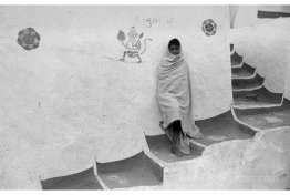 Steps in a rural village, Rajasthan