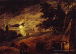 Dune Landscape by Moonlight