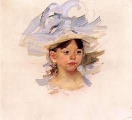 Sketch of Ellen My Cassatt in a Big Blue Hat