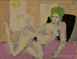 Nude with Green Wig