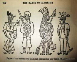 Illustration for "The Races of Mankind" by Ruth Benedict and Gen