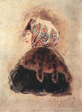 Head of young lady