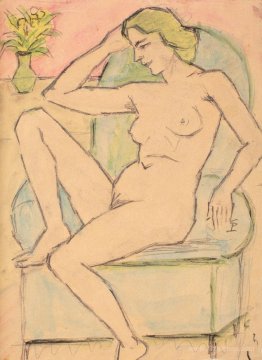 Nude in Green Chair