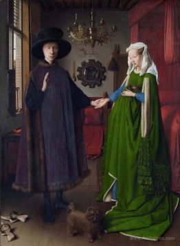 The Arnolfini Wedding. The Portrait of Giovanni Arnolfini and hi