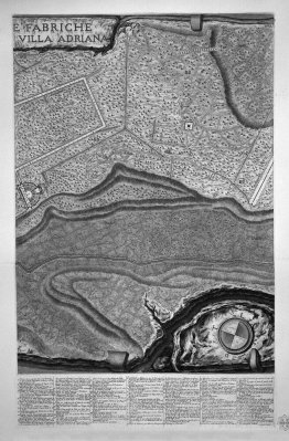 Plan of the existing factories in the Villa Adriana, with a dedi