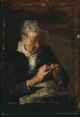 Woman Knitting