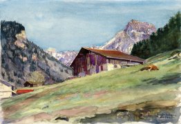 Mountain-landscape of Frenières, an Alpine site above Bex, Vaud