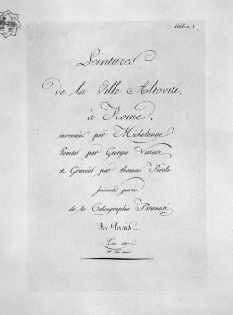 The title page bearing the inscription de la Villa Altoviti Pain