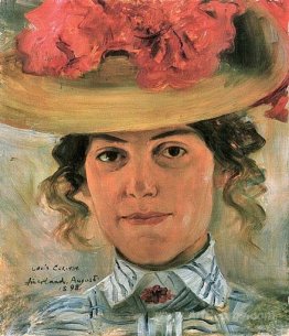 Woman's Half Portrait with Straw Hat (Luise Halbe)