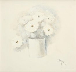 Vase with White Flowers