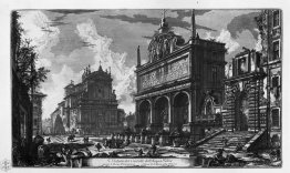 View in perspective of the great Fountain of Trevi said Virgin,