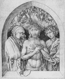 The Man of Sorrows with the Virgin Mary and St. John the Evangel