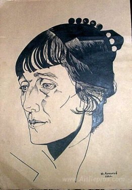 Portrait of poet Anna Akhmatova