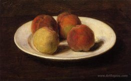 Still Life of Four Peaches