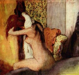 After the Bath, Woman Drying Her Nape