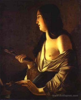 Repenting Magdalene, also called Magdalene in a Flickering Light