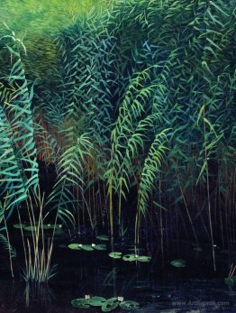 Reeds and water lilies