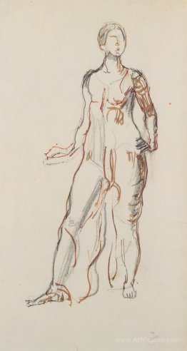 Standing draped figure