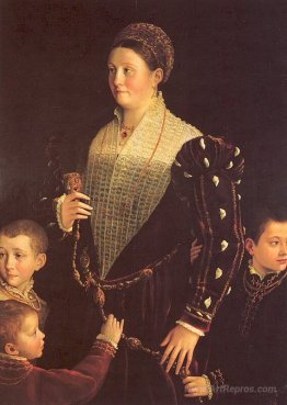 Camilla Gonzaga with Her Three Sons