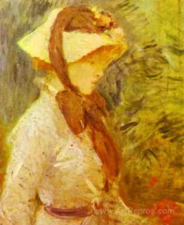 Young Woman with a Straw Hat