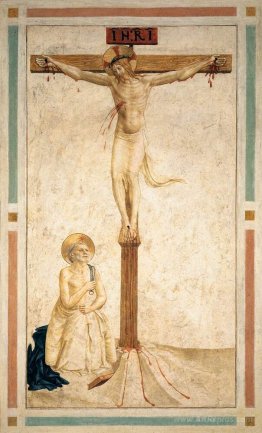 Crucifixion with St. Dominic Flagellating Himself