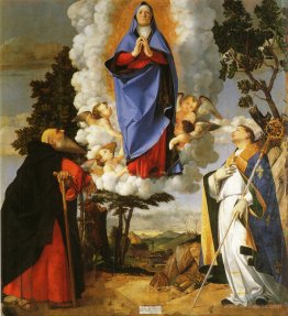 Asolo Altarpiece, main panel: Scene of the Assumption with St. A