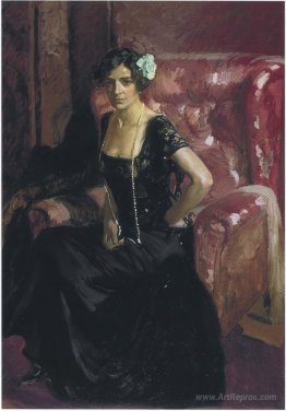 Clotilde in an Evening Dress