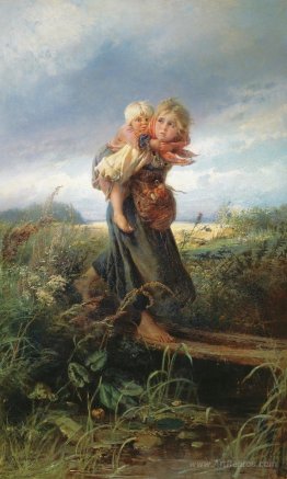 Children running from the Storm