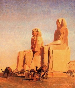 Thebes Colosseums, Memnon and Sesostris (study)