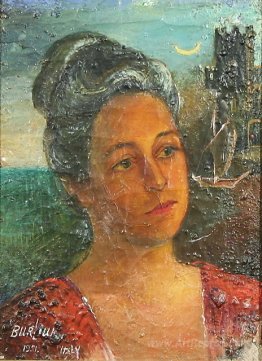 Portrait by the Castle under Moonlight