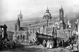 Palermo cathedral, drawing by Leitch, engraving by J.H. Le Keux