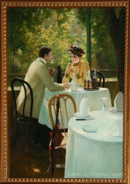 Seated in a Cafe