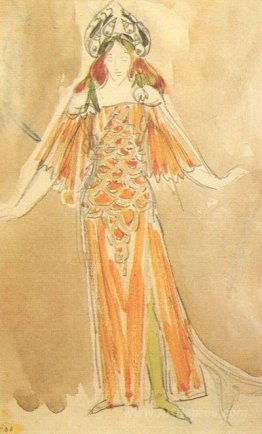 Volkhova, the sea princess (Costume design for the opera "Sadko"