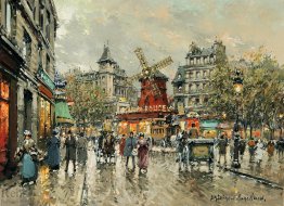 The Moulin Rouge Place Blanche in Montmartre