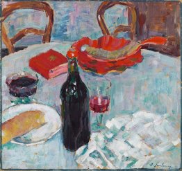 Still life with wine bottle