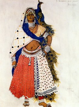 Le dieu bleu bayadere with peacock