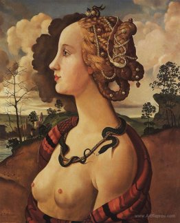 Copy of 'Portrait of Simonetta Vespucci' by Piero di Cosimo