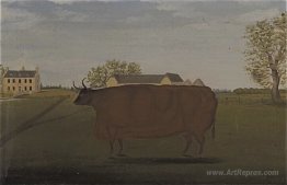 Painting of a Prize Cow in a Field