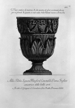 Antique vase of marble in the Villa Valenti at Porta Pia