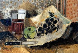 Still Life with Glass and Grapes