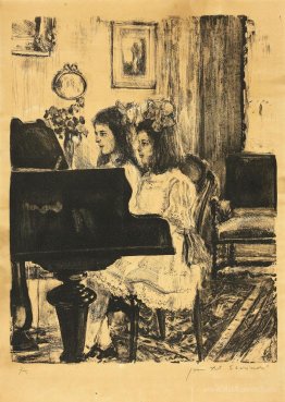 Little girls at the piano